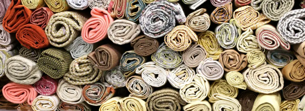 Rolls of fabric