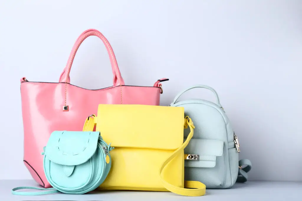 Handbags, rucksack, four handbags
